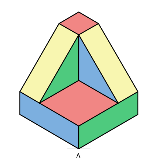 isometric projection sloped object