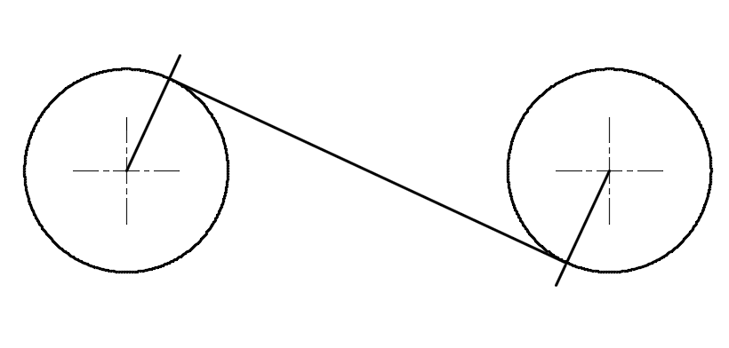 tangent to equal circle