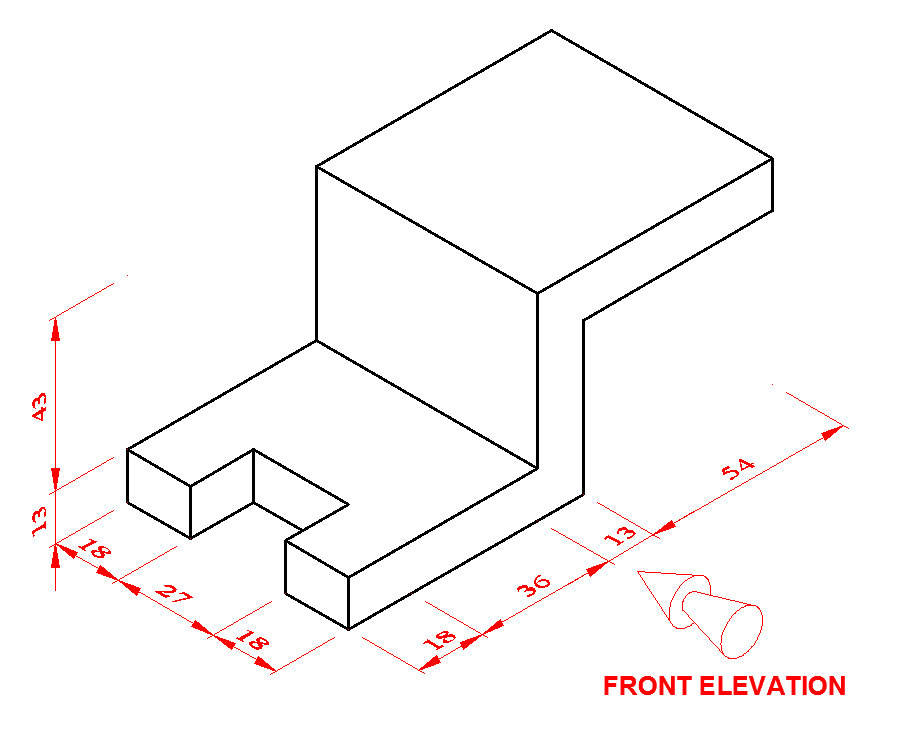 hidden line 1st angle proj