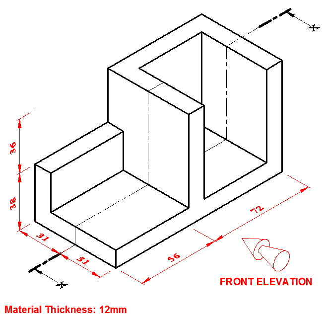 Sectional views exercise 1